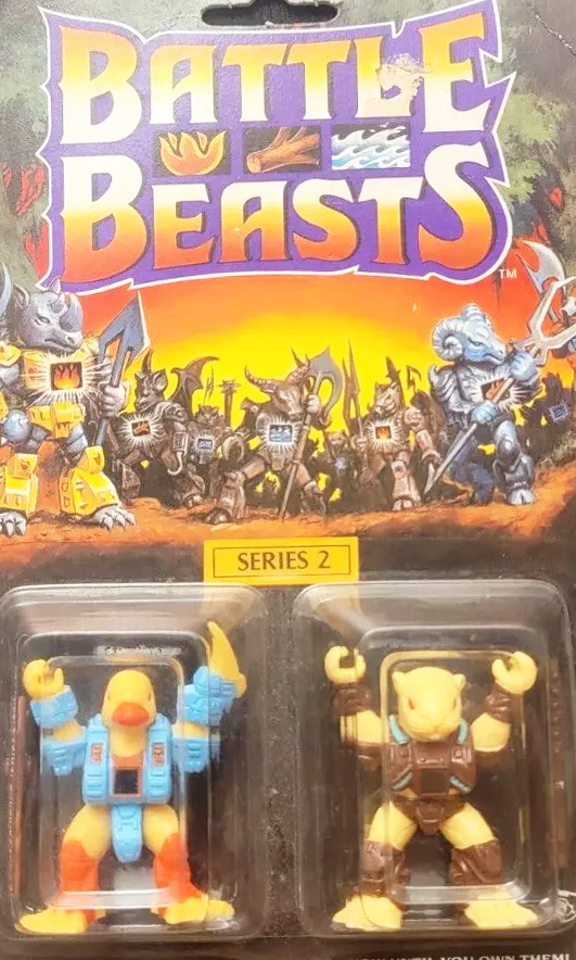 Assorted Battle Beasts mini figures with elemental chest stickers