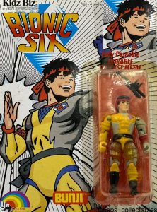 Bionic Six Bunji carded figure with die-cast body