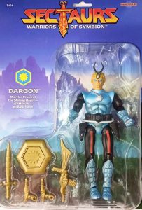 Sectaurs: Dargon carded figure with gold accessories