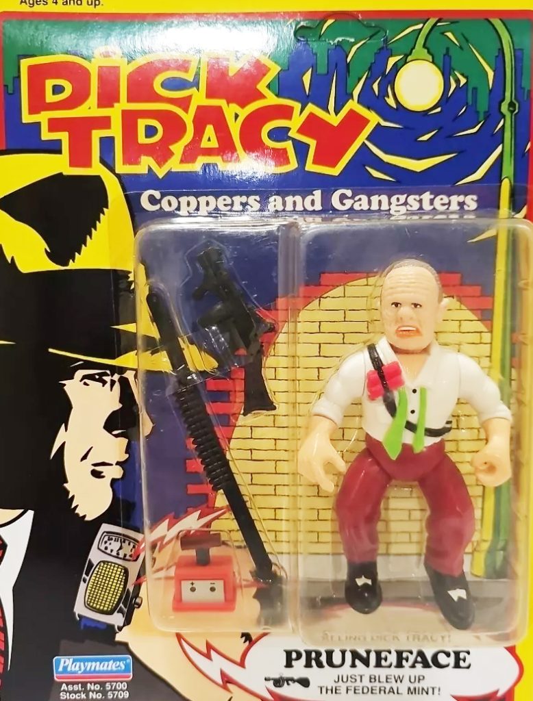 Playmates 1990 Dick Tracy figures including Tracy and rogues gallery