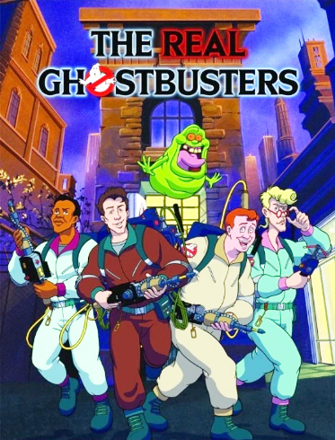 Kenner Real Ghostbusters figures with Ecto-1 and Firehouse playset
