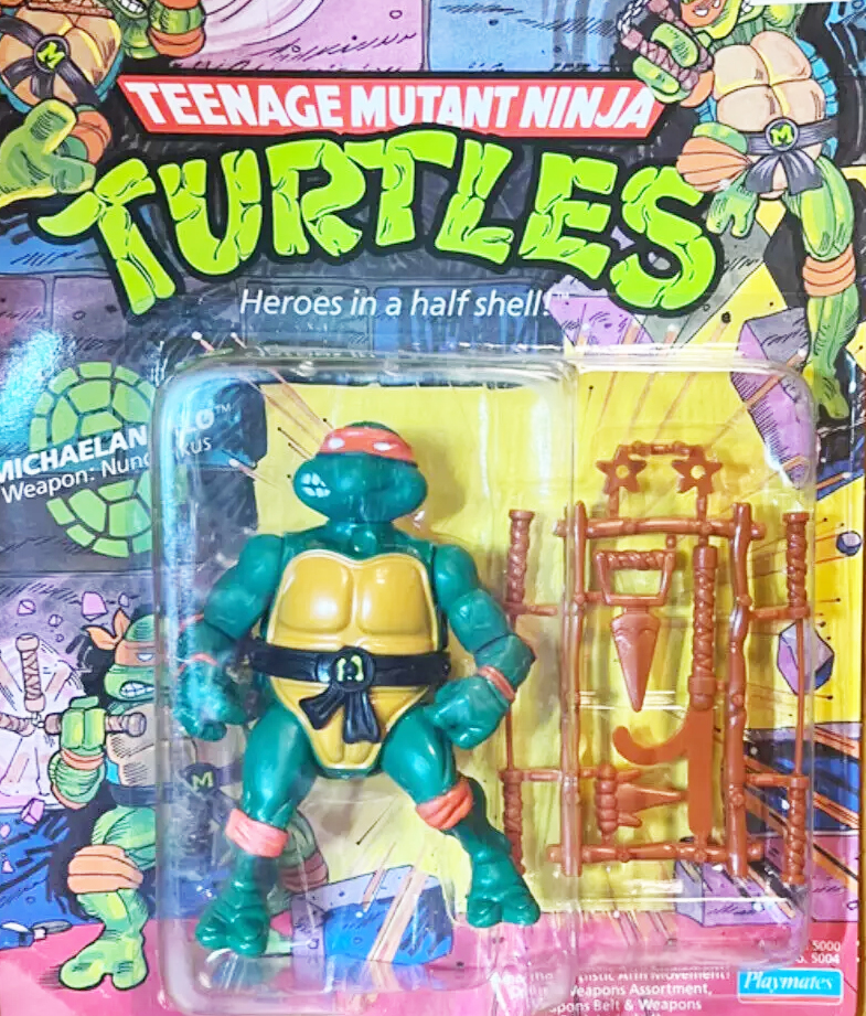Vintage TMNT Playmates figures with Party Wagon and villains