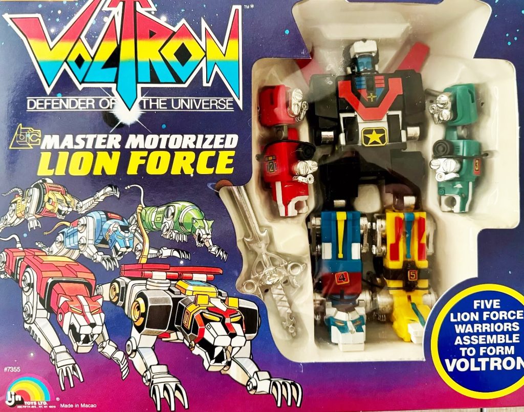 Voltron Lion Force combined robot with five die-cast lions and blazing sword